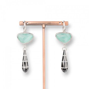 Cat's eye - silver earrings