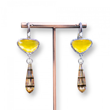 Cat's eye - silver earrings