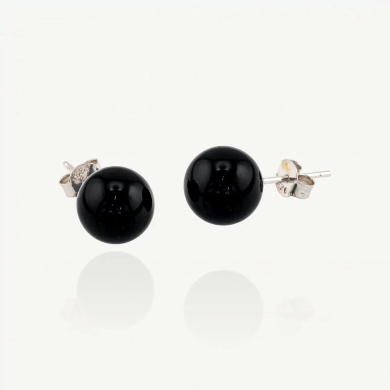 Onyx 925 silver earrings