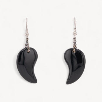 925 silver earrings - Onyx