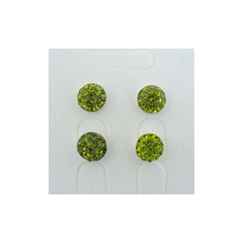 Olivine - silver earrings