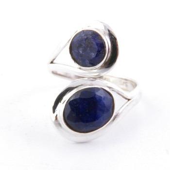 Sapphire -  silver ring