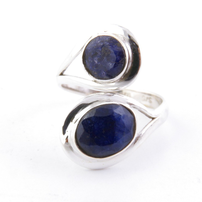 Sapphire -  silver ring