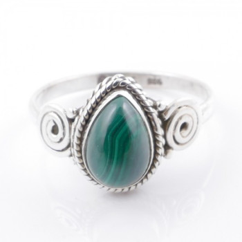Malachite - silver ring