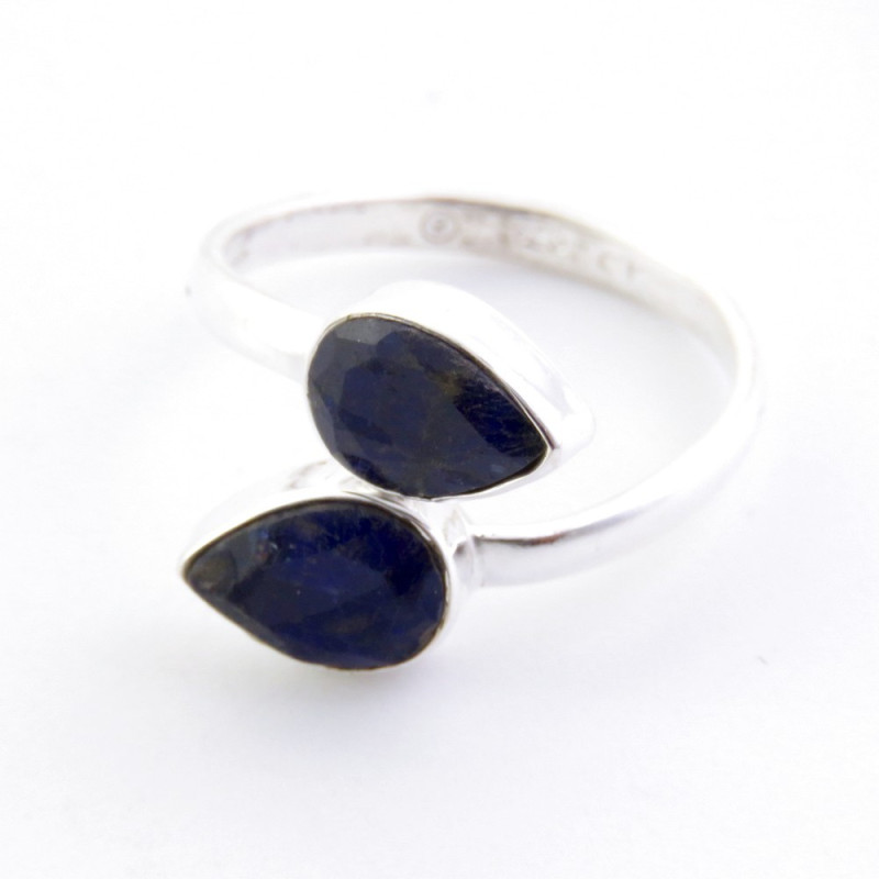 Sapphire -  silver ring
