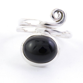 Onyx - silver ring