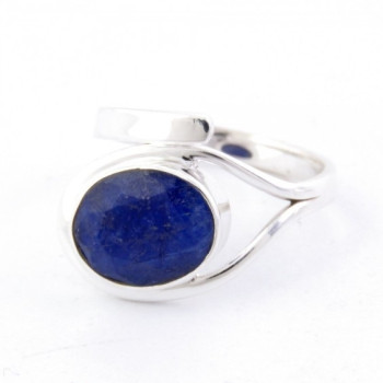 Sapphire -  silver ring