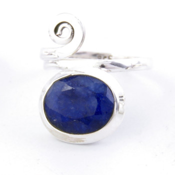 Sapphire -  silver ring