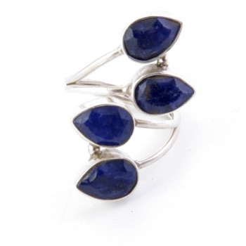 Sapphire -  silver ring