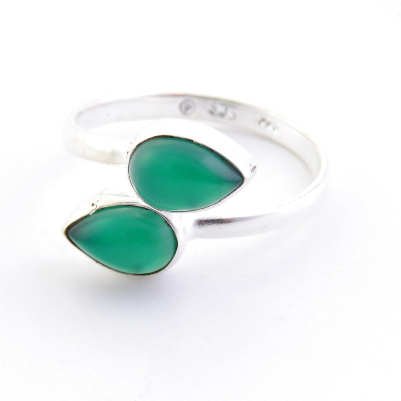 Aventurine - silver ring