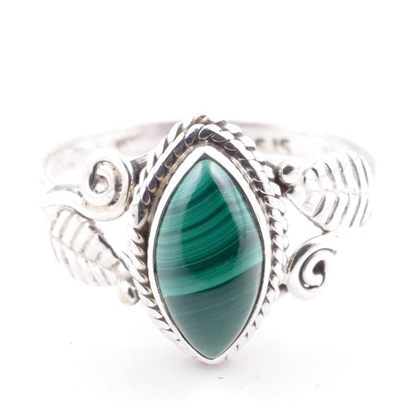 Malachite - silver ring