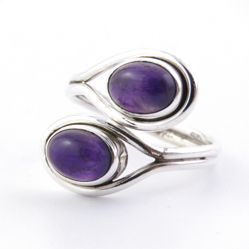 Amethyst - silver ring