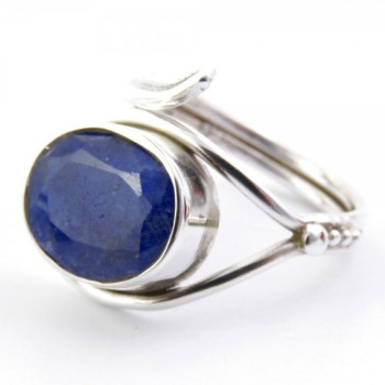 Sapphire -  silver ring