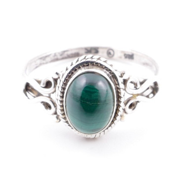 Malachite - silver ring