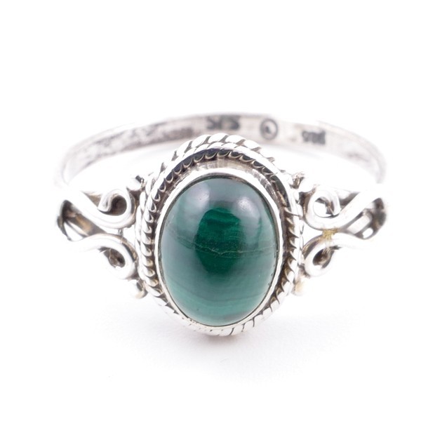 Malachite - silver ring