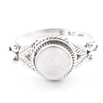 Rose quartz - silver ring