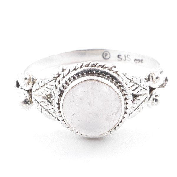 Rose quartz - silver ring