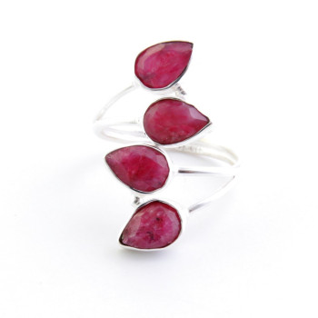 Ruby - silver ring