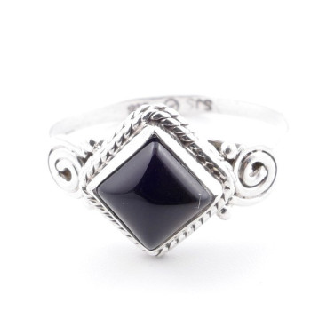 Onyx - silver ring