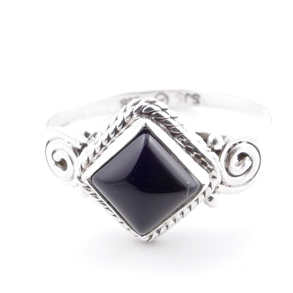 Onyx - silver ring