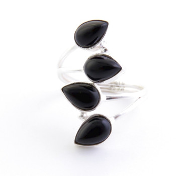 Onyx - silver ring