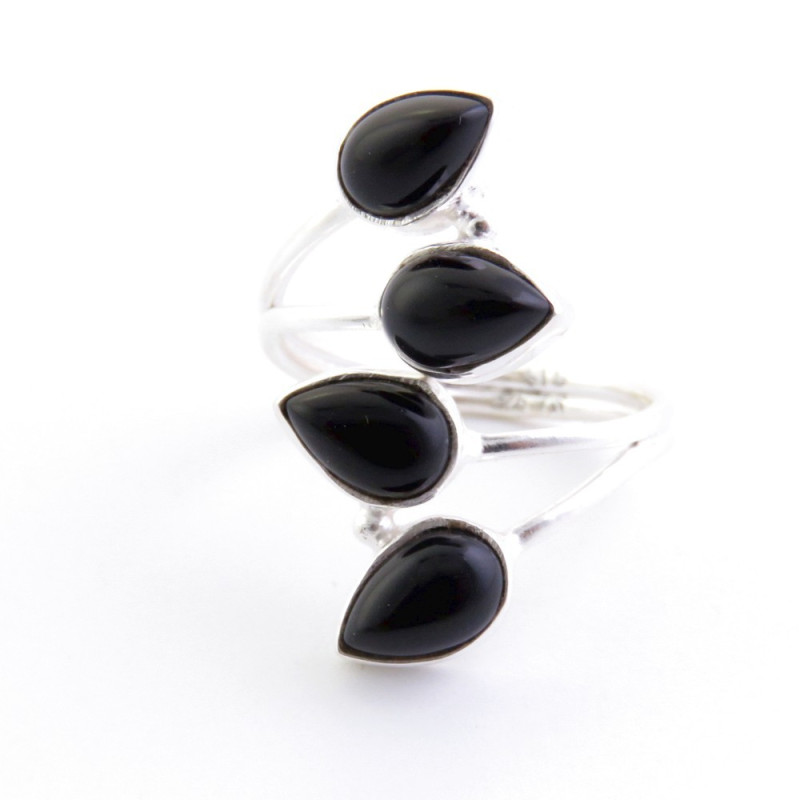 Onyx - silver ring