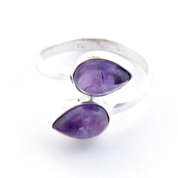 Amethyst - silver ring