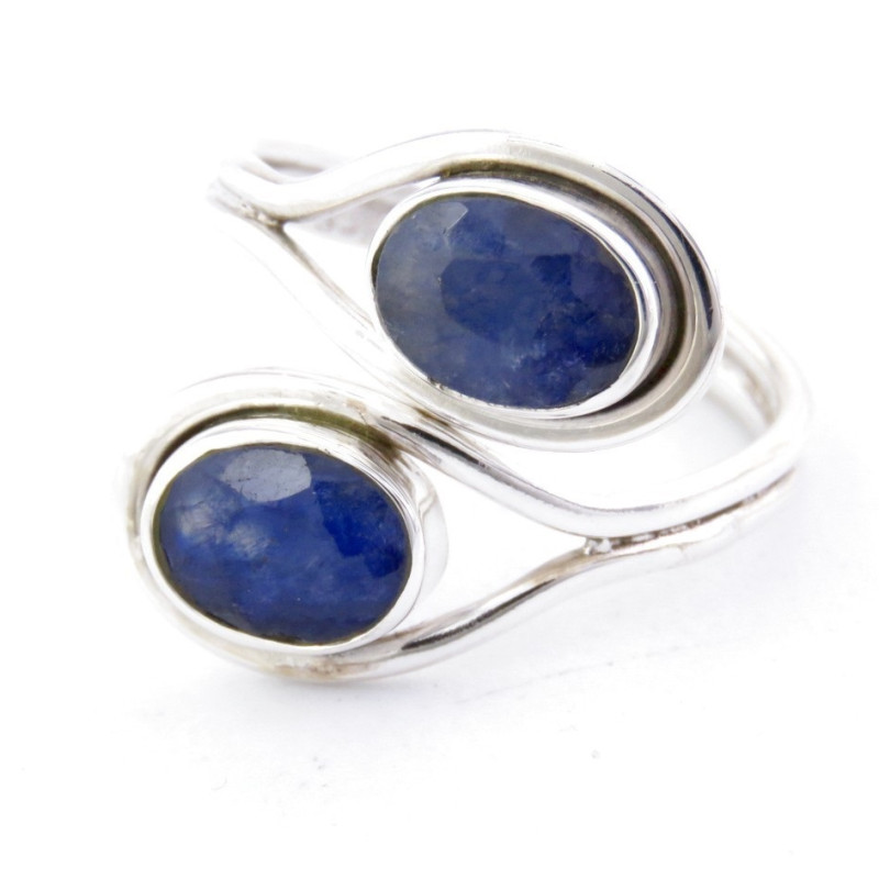 Sapphire -  silver ring