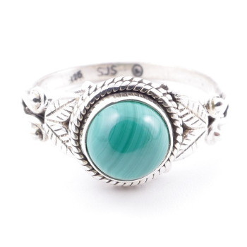 Malachite - silver ring