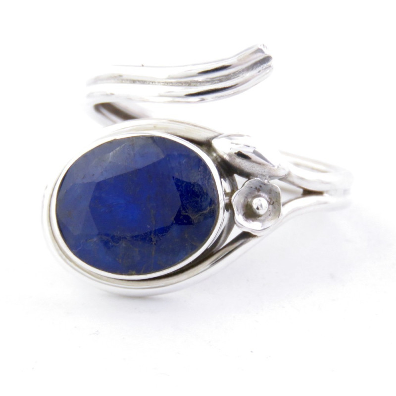 Sapphire -  silver ring