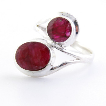 Ruby - silver ring