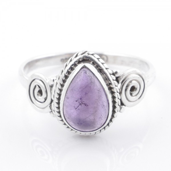 Amethyst - silver ring