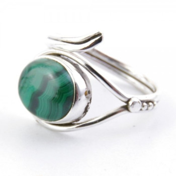 Malachite - silver ring