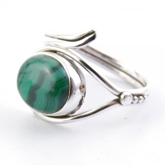 Malachite - silver ring