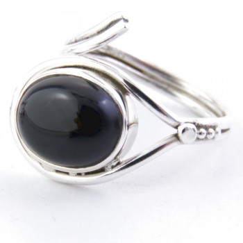 Onyx - silver ring