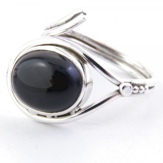 Onyx - silver ring