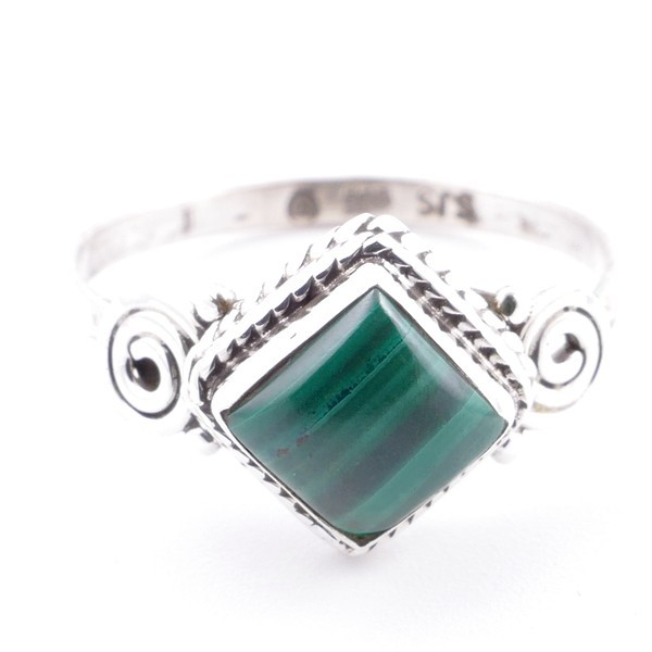 Malachite - silver ring