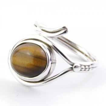 Tiger eye - silver ring
