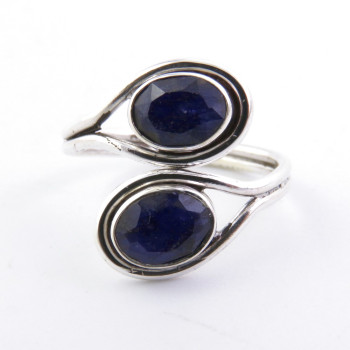 Sapphire -  silver ring