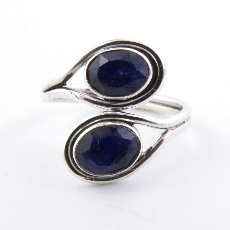 Sapphire -  silver ring