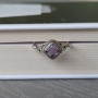 Amethyst - silver ring