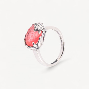 Turtle 925 silver ring with zircon