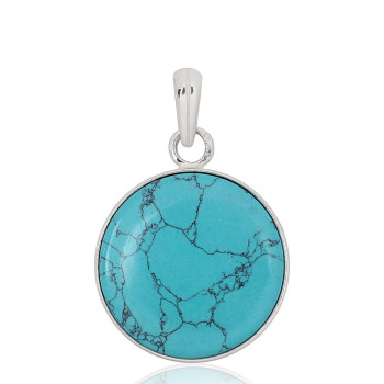 Turquoise silver pendant