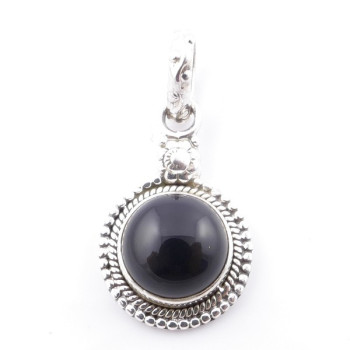 Onyx - silver pendant