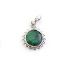 Emerald - silver pendant