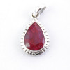 Ruby - silver pendant