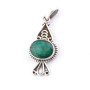 Emerald - silver pendant