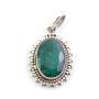 Emerald - silver pendant