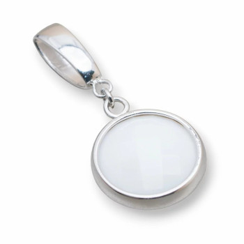Silver pendant with White Agate